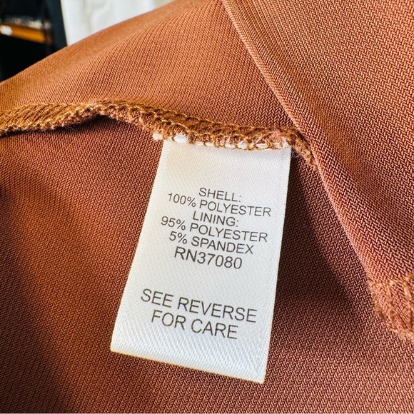 Cato Women's Multi Patterned Layered Blouse - Brown and Tan Size XL - Picture 8 of 9